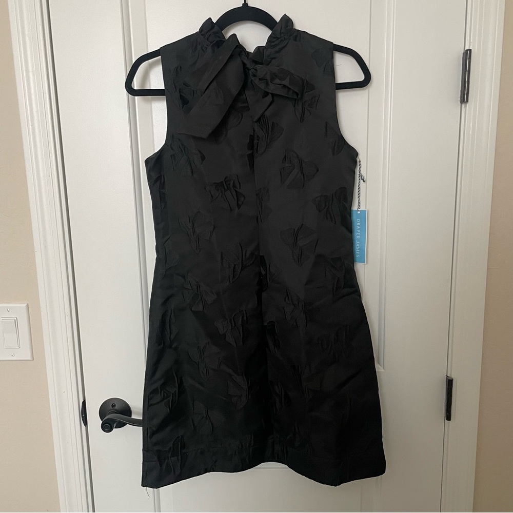 NEW Draper James Black Bow Jacquard Dress - Picture 16 of 16